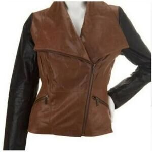 G.I.L.I. Two Tone Leather Moto Jacket